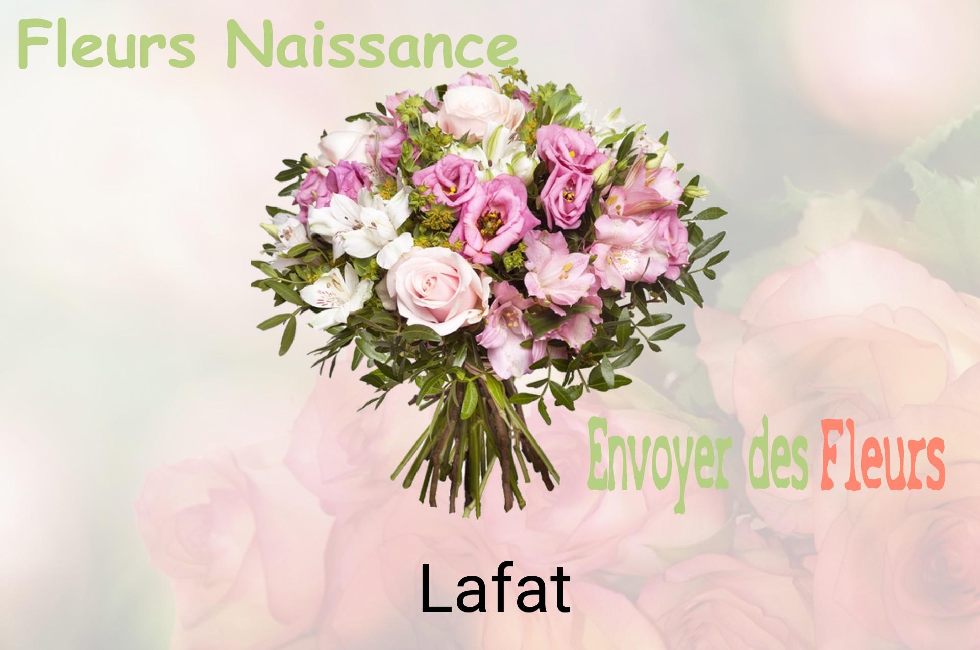 Bouquet de fleurs de naissance livré à Lafat